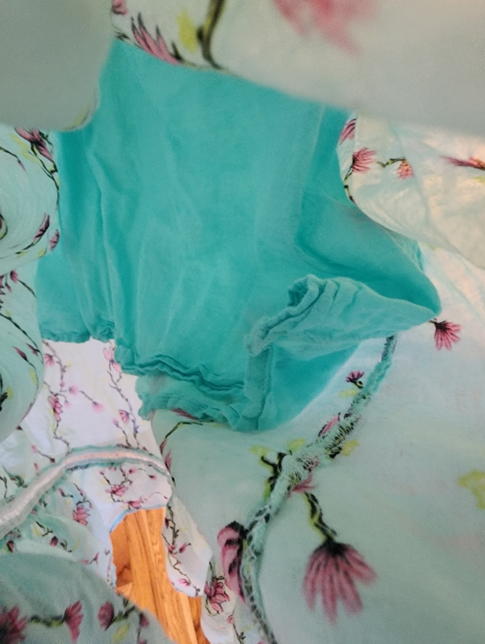 Debbie Katz South Beach Maxi Green & Pink Floral Dress Romantic Resort Size S - Picture 5 of 12
